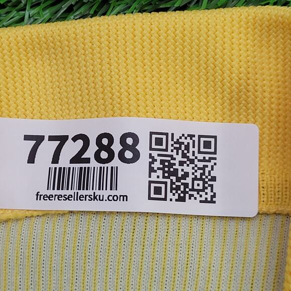 Vintage 80s MOD Pullover Sweater XS/S 15x25 Yellow Ribbed - Picture 7 of 9